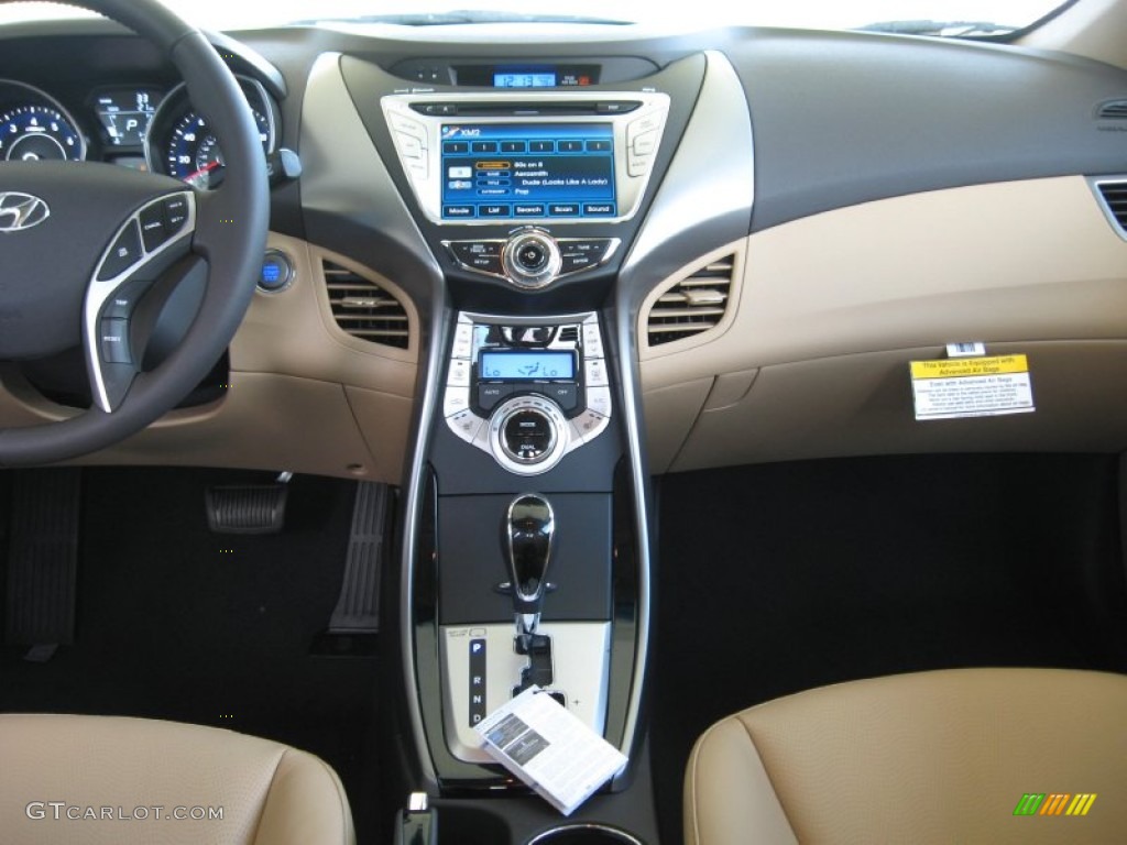 2013 Elantra Limited - Shimmering White / Beige photo #24