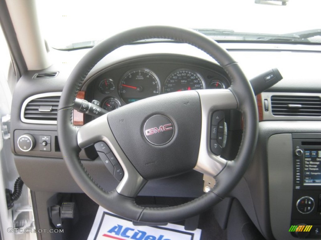 2012 Sierra 1500 SLT Crew Cab - White Diamond Tricoat / Ebony photo #10