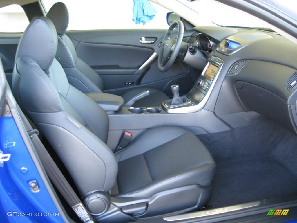Black Leather Interior 2012 Hyundai Genesis Coupe 3.8 Track Photo #63885788