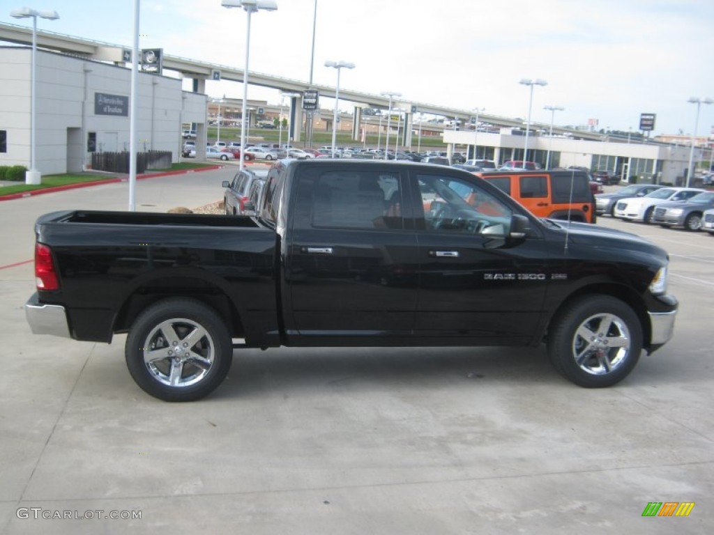 2012 Ram 1500 Lone Star Crew Cab 4x4 - Black / Dark Slate Gray/Medium Graystone photo #6