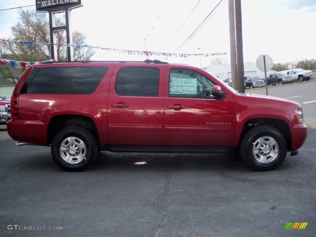 2012 Suburban 2500 LS 4x4 - Crystal Red Tintcoat / Light Cashmere/Dark Cashmere photo #4