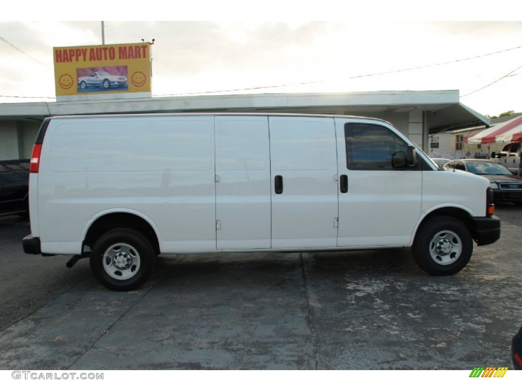 2007 Express 2500 Extended Commercial Van - Summit White / Medium Pewter photo #3