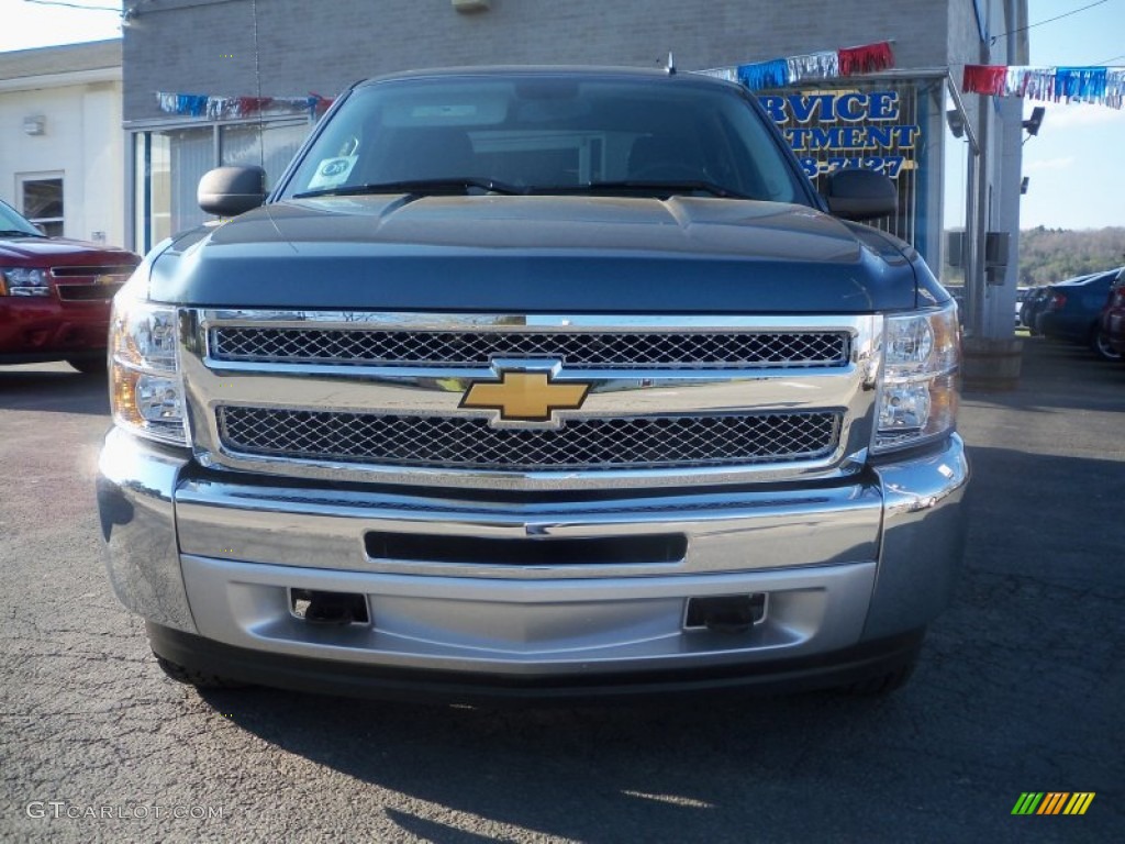 2012 Silverado 1500 LT Crew Cab 4x4 - Blue Granite Metallic / Ebony photo #3