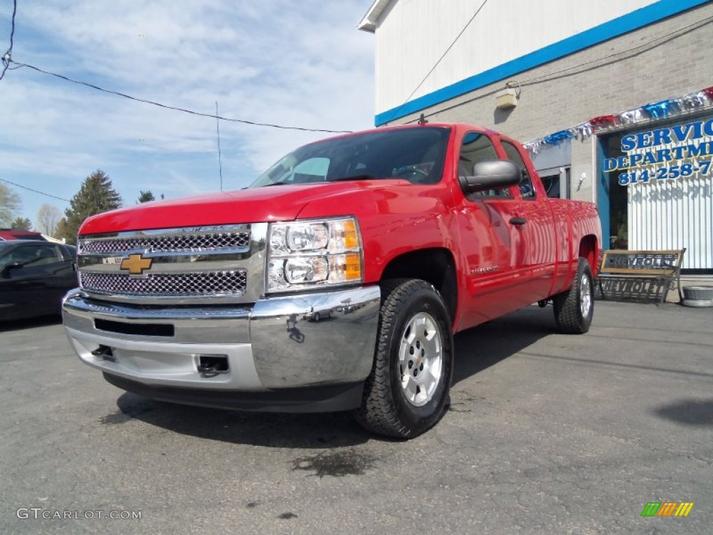 2012 Silverado 1500 LT Extended Cab 4x4 - Victory Red / Ebony photo #8