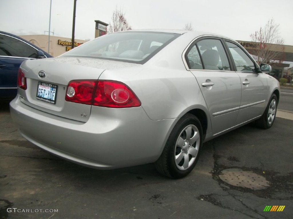 2008 Optima LX - Bright Silver Metallic / Gray photo #2