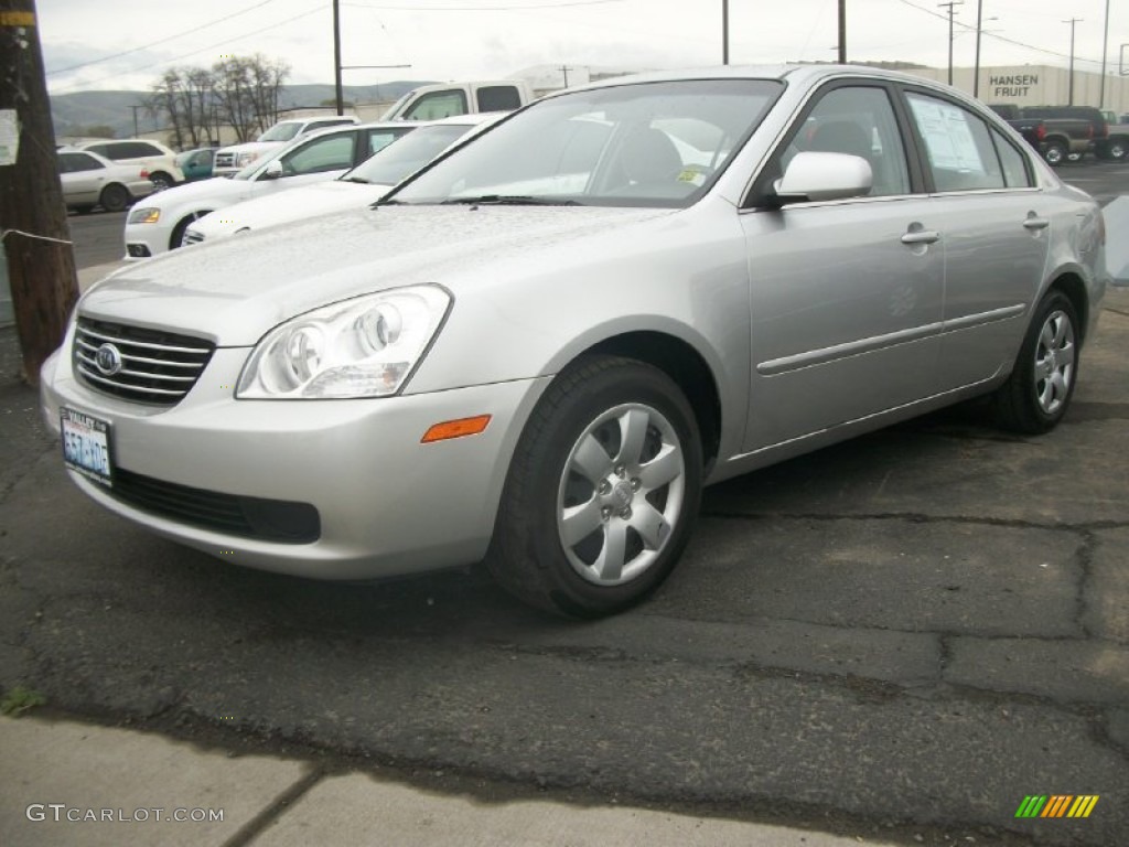 2008 Optima LX - Bright Silver Metallic / Gray photo #5