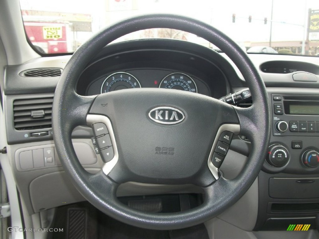 2008 Optima LX - Bright Silver Metallic / Gray photo #12