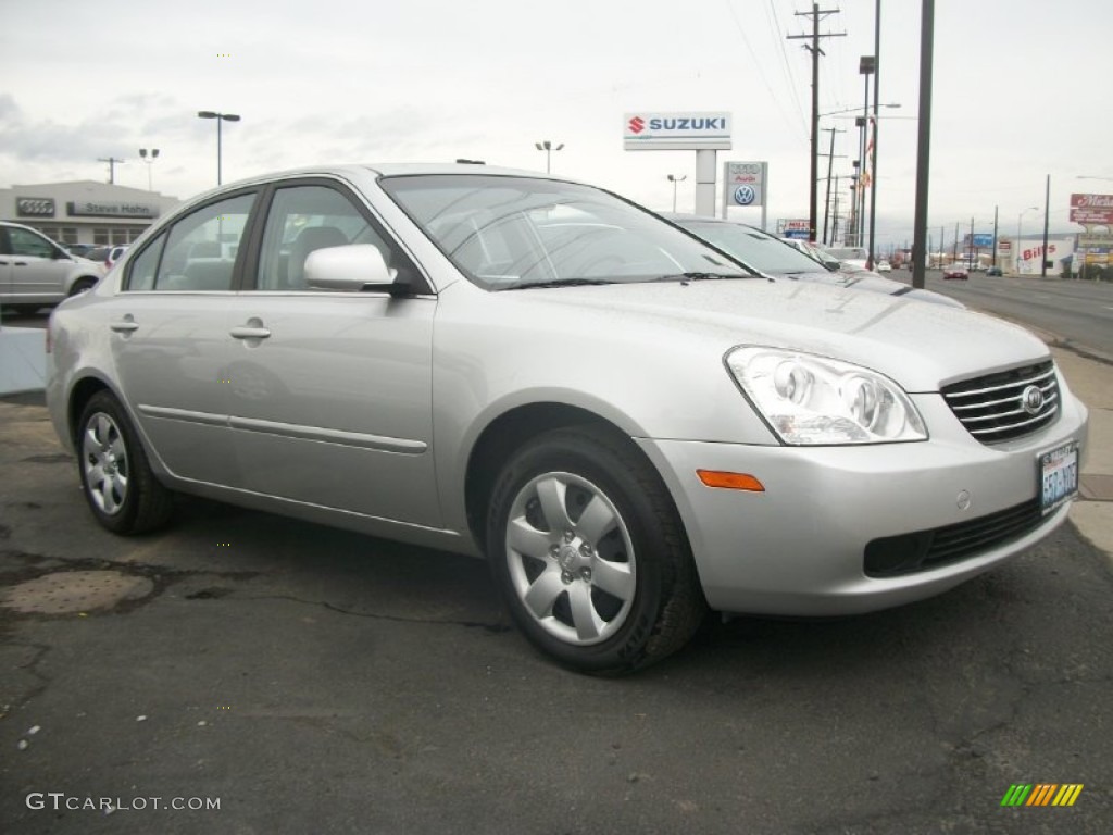 2008 Optima LX - Bright Silver Metallic / Gray photo #30