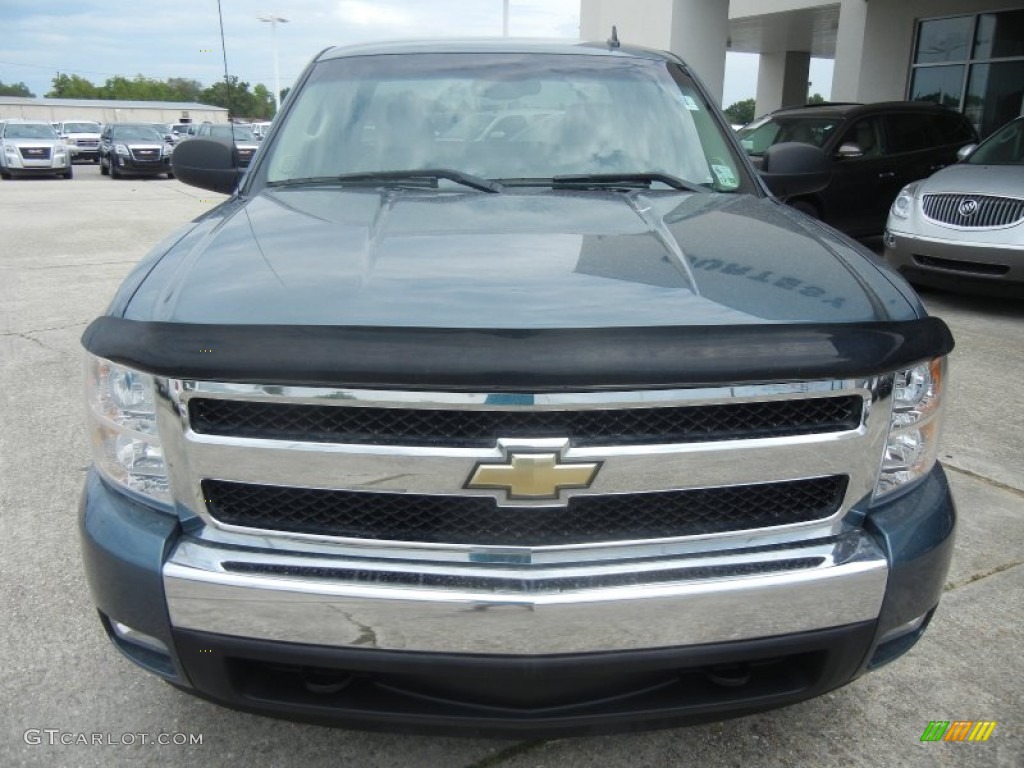 2007 Silverado 1500 LT Extended Cab 4x4 - Blue Granite Metallic / Light Titanium/Ebony Black photo #2