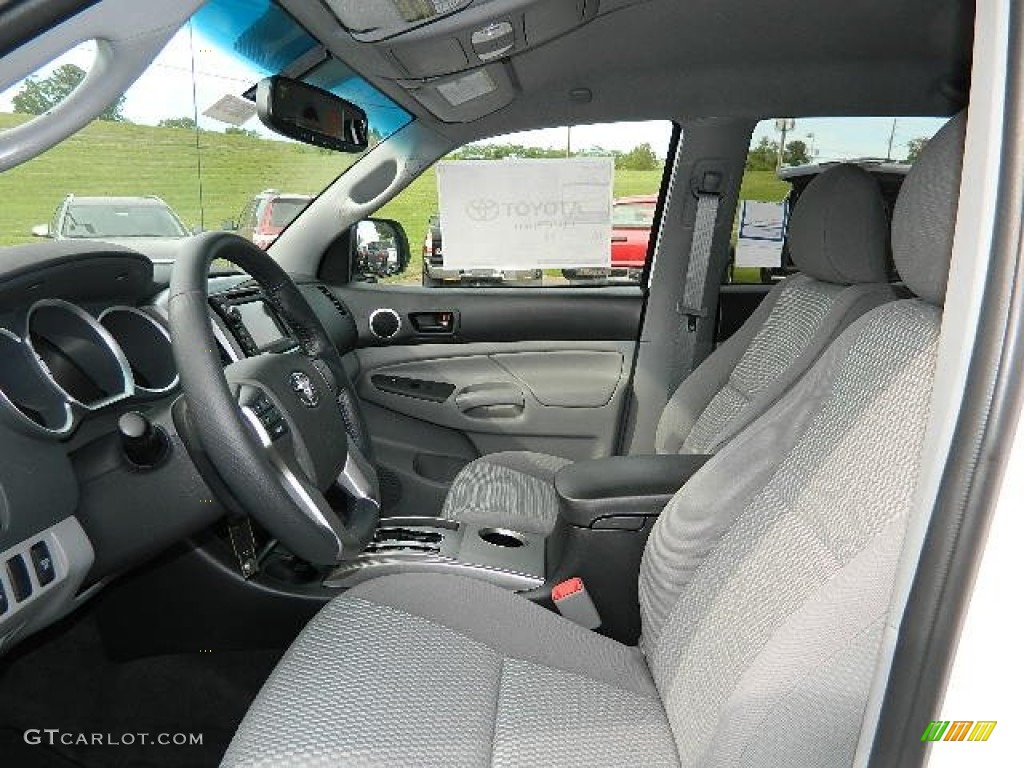 2012 Tacoma V6 Double Cab 4x4 - Super White / Graphite photo #10