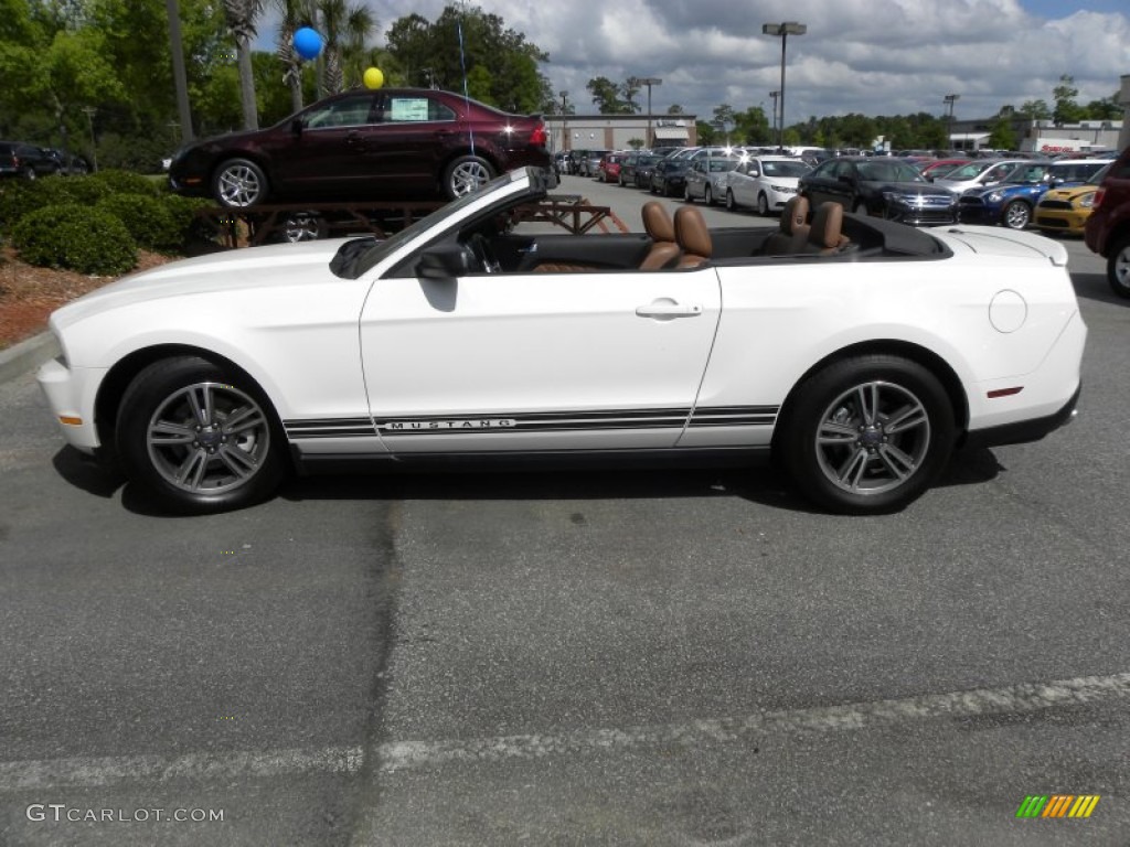 2011 Mustang V6 Premium Convertible - Performance White / Saddle photo #2