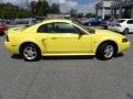 2002 Zinc Yellow Ford Mustang V6 Coupe  photo #9