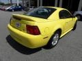 2002 Zinc Yellow Ford Mustang V6 Coupe  photo #10