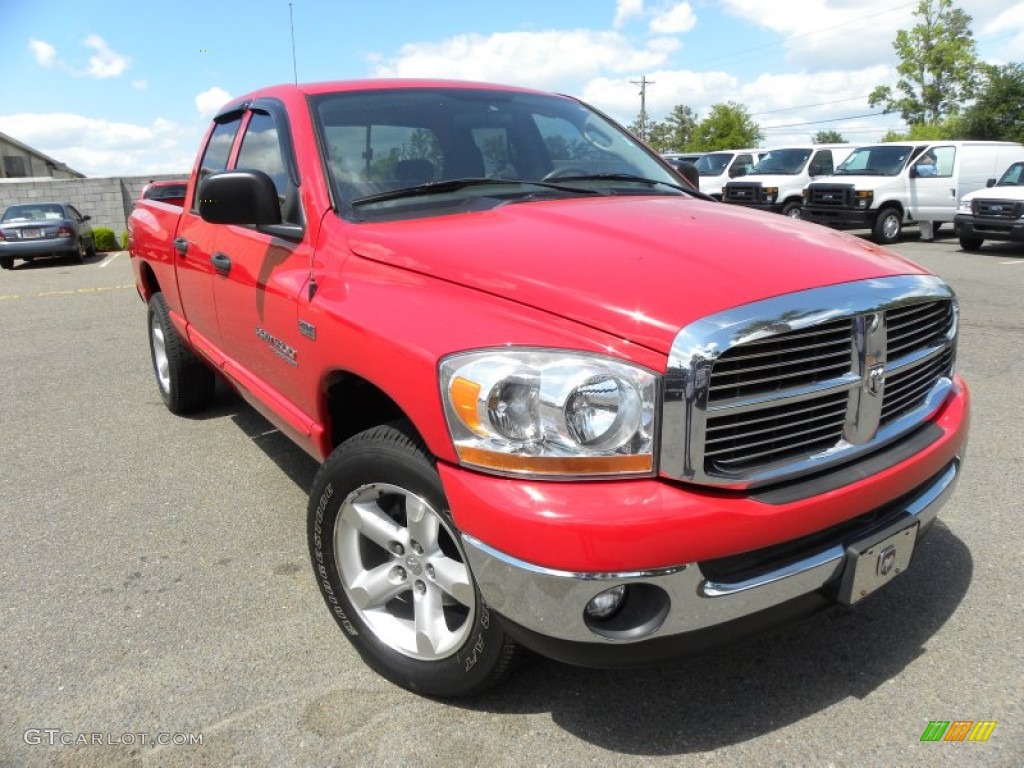 2006 Ram 1500 SLT Quad Cab 4x4 - Flame Red / Medium Slate Gray photo #1