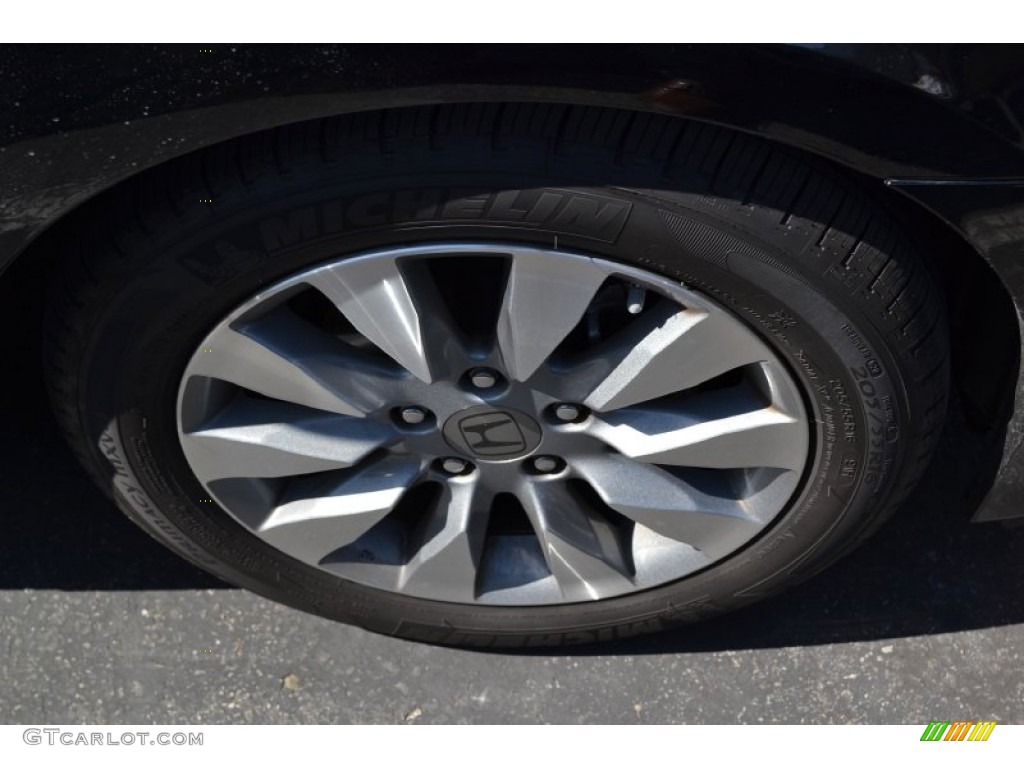 2010 Civic EX Sedan - Crystal Black Pearl / Beige photo #2