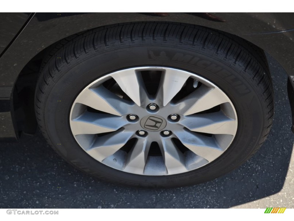 2010 Civic EX Sedan - Crystal Black Pearl / Beige photo #6