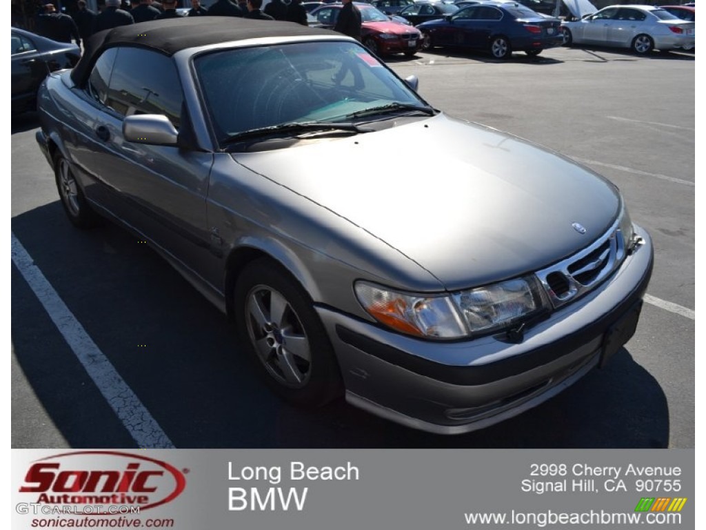 2003 9-3 SE Convertible - Steel Grey Metallic / Charcoal Grey photo #1