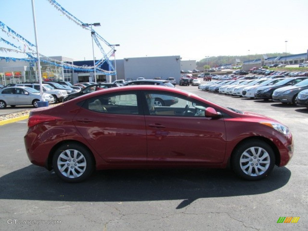 2012 Elantra GLS - Red Allure / Beige photo #2