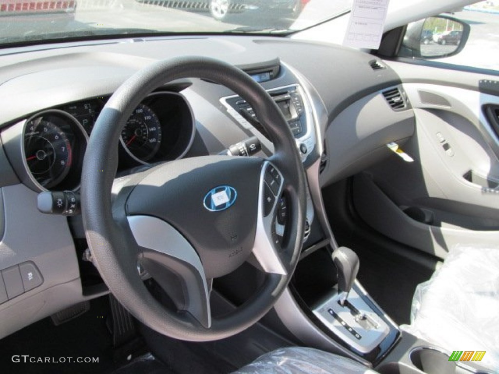 2012 Elantra GLS - Shimmering Silver / Gray photo #7