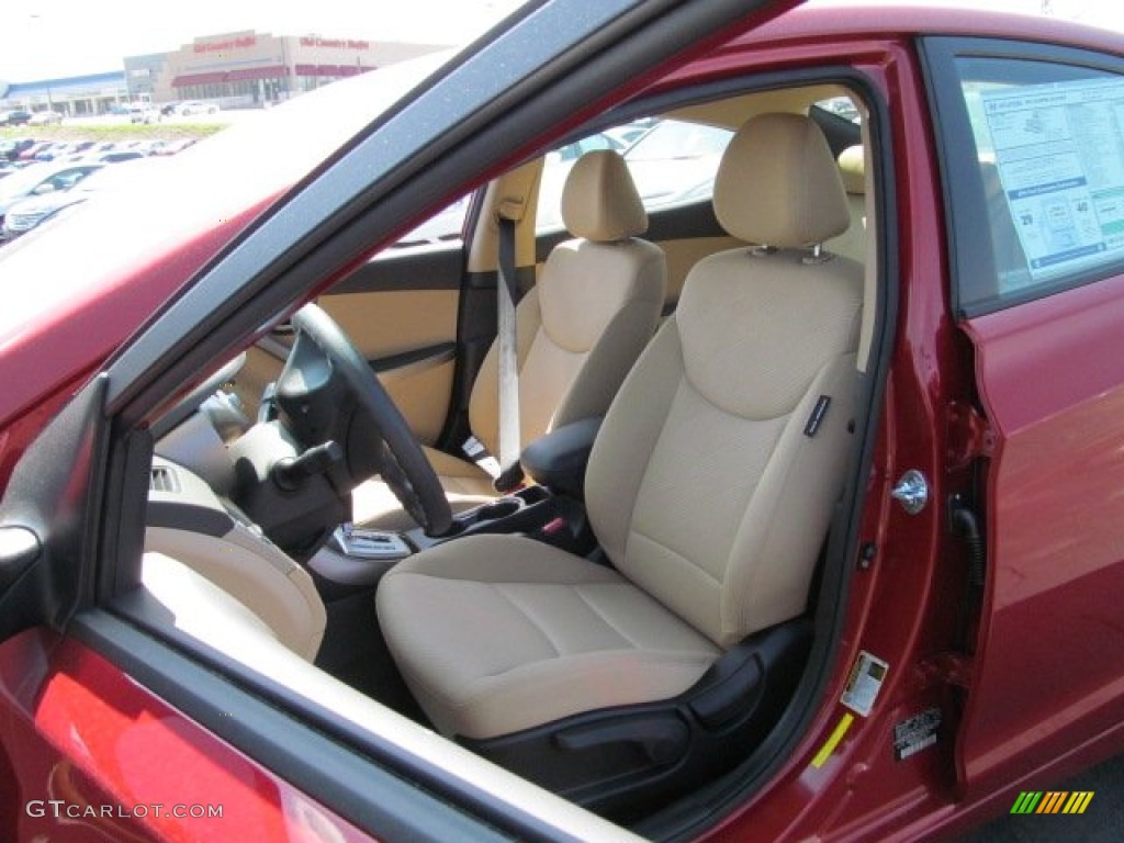 2012 Elantra GLS - Red Allure / Beige photo #6