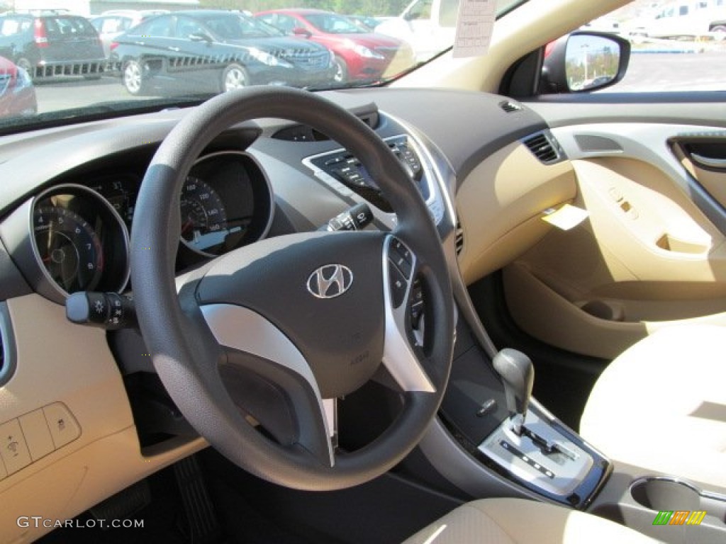 2012 Elantra GLS - Red Allure / Beige photo #7