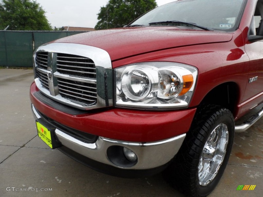 2008 Ram 1500 Lone Star Edition Quad Cab 4x4 - Inferno Red Crystal Pearl / Medium Slate Gray photo #11