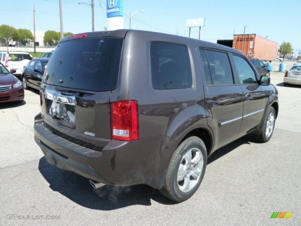 2012 Pilot EX-L 4WD - Dark Amber Metallic / Beige photo #5