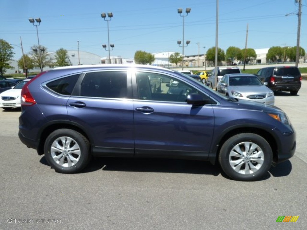 2012 CR-V EX-L 4WD - Twilight Blue Metallic / Beige photo #6