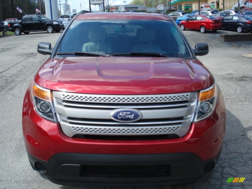 2013 Explorer 4WD - Ruby Red Metallic / Medium Light Stone photo #3