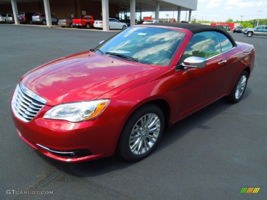 2012 200 Limited Convertible - Deep Cherry Red Crystal Pearl Coat / Black/Light Frost photo #1