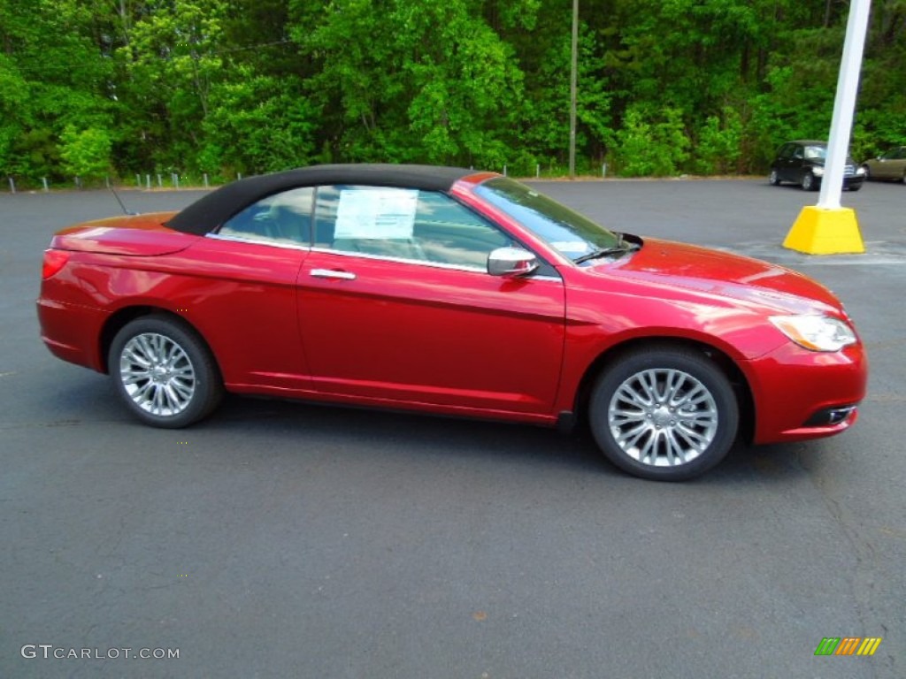 Deep Cherry Red Crystal Pearl Coat 2012 Chrysler 200 Limited Convertible Exterior Photo #63912179