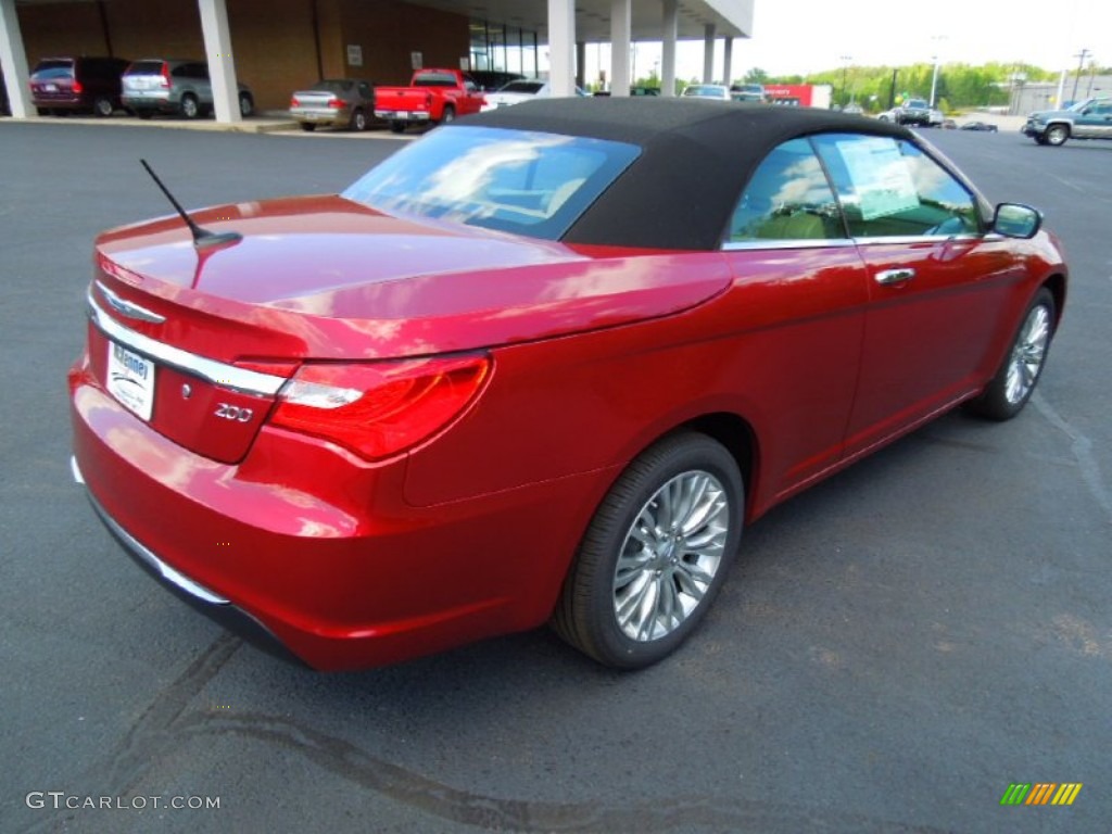 2012 200 Limited Convertible - Deep Cherry Red Crystal Pearl Coat / Black/Light Frost photo #6