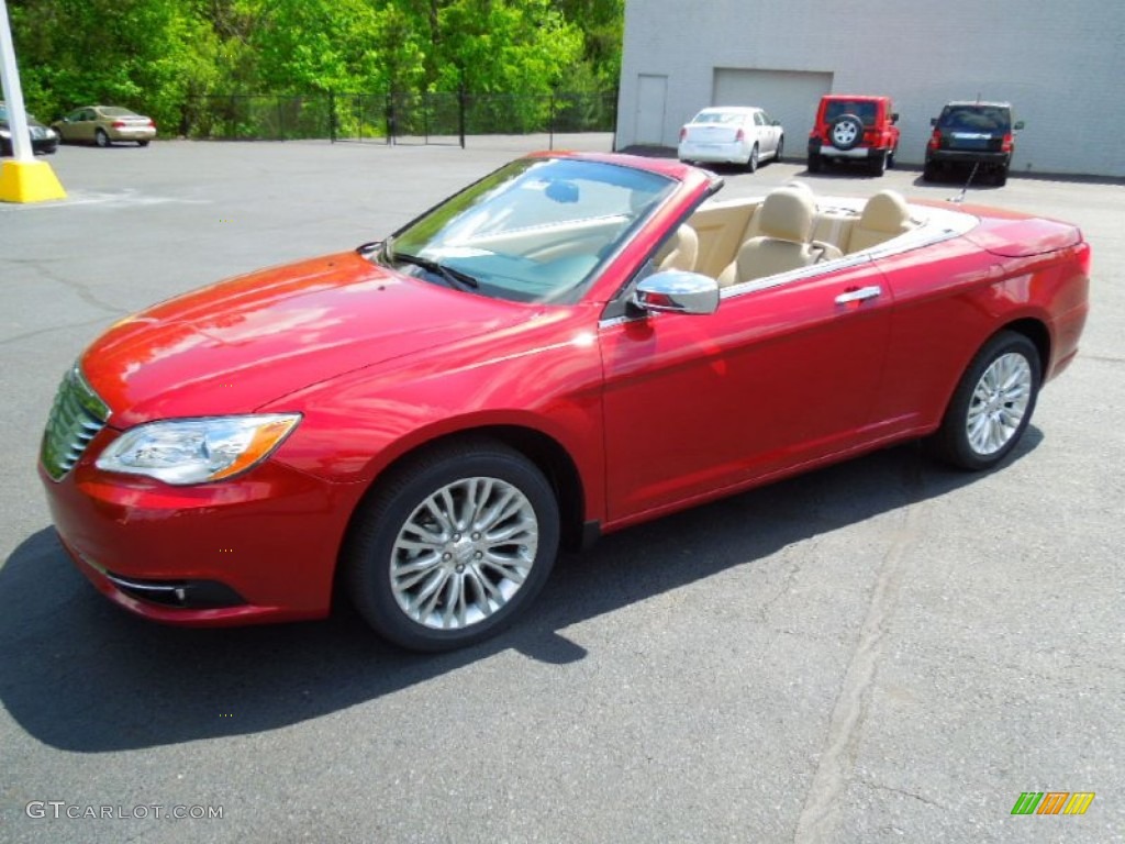 Deep Cherry Red Crystal Pearl Coat 2012 Chrysler 200 Limited Convertible Exterior Photo #63912239