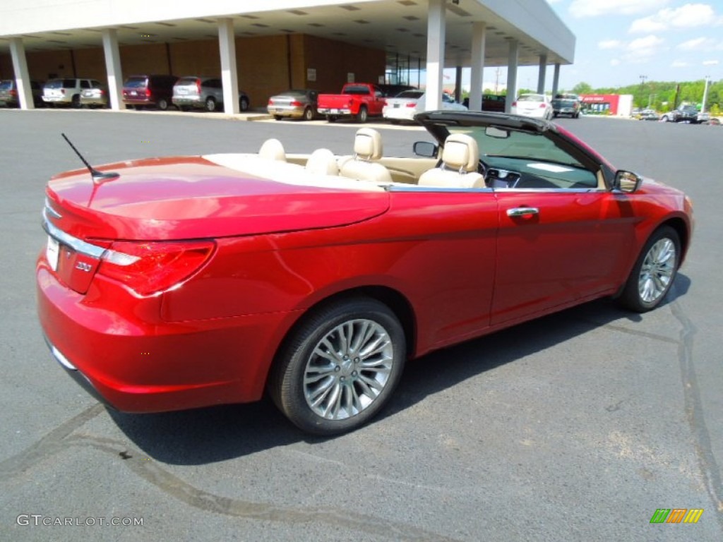 Deep Cherry Red Crystal Pearl Coat 2012 Chrysler 200 Limited Convertible Exterior Photo #63912245