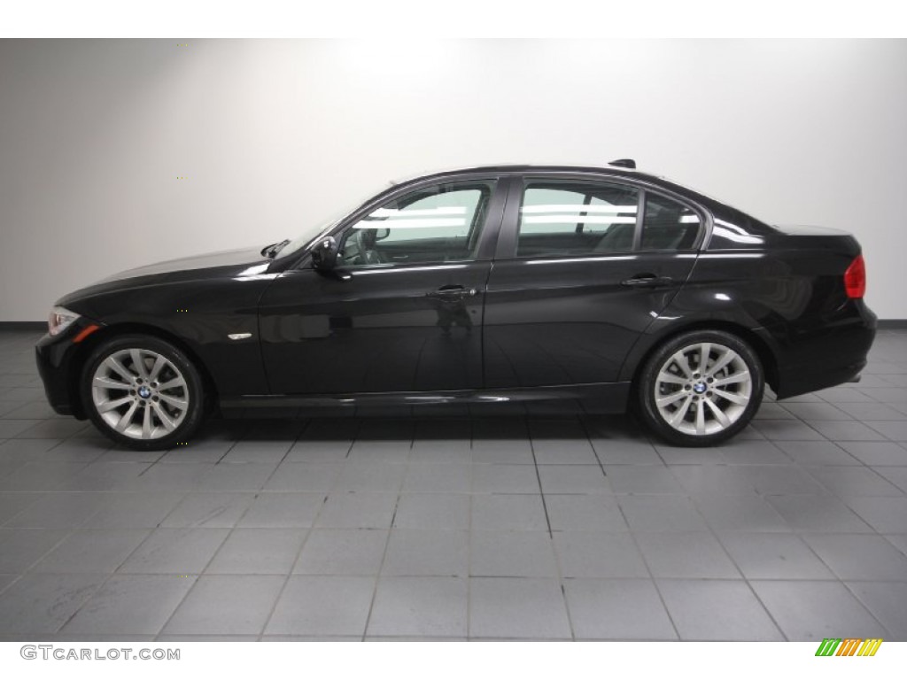 2009 3 Series 328i Sedan - Black Sapphire Metallic / Black photo #2