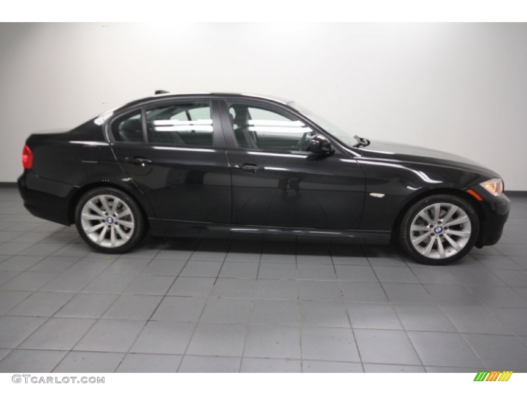 2009 3 Series 328i Sedan - Black Sapphire Metallic / Black photo #7