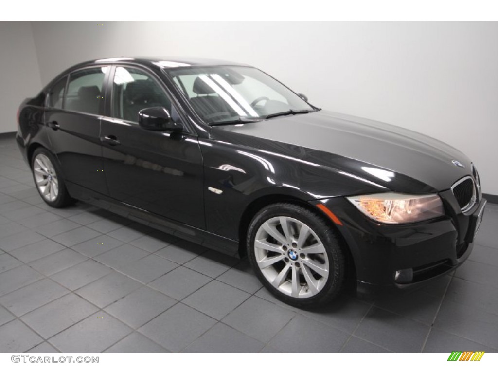 2009 3 Series 328i Sedan - Black Sapphire Metallic / Black photo #8