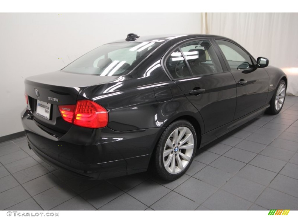 2009 3 Series 328i Sedan - Black Sapphire Metallic / Black photo #11