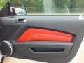 Brick Red/Cashmere 2011 Ford Mustang GT Premium Coupe Door Panel