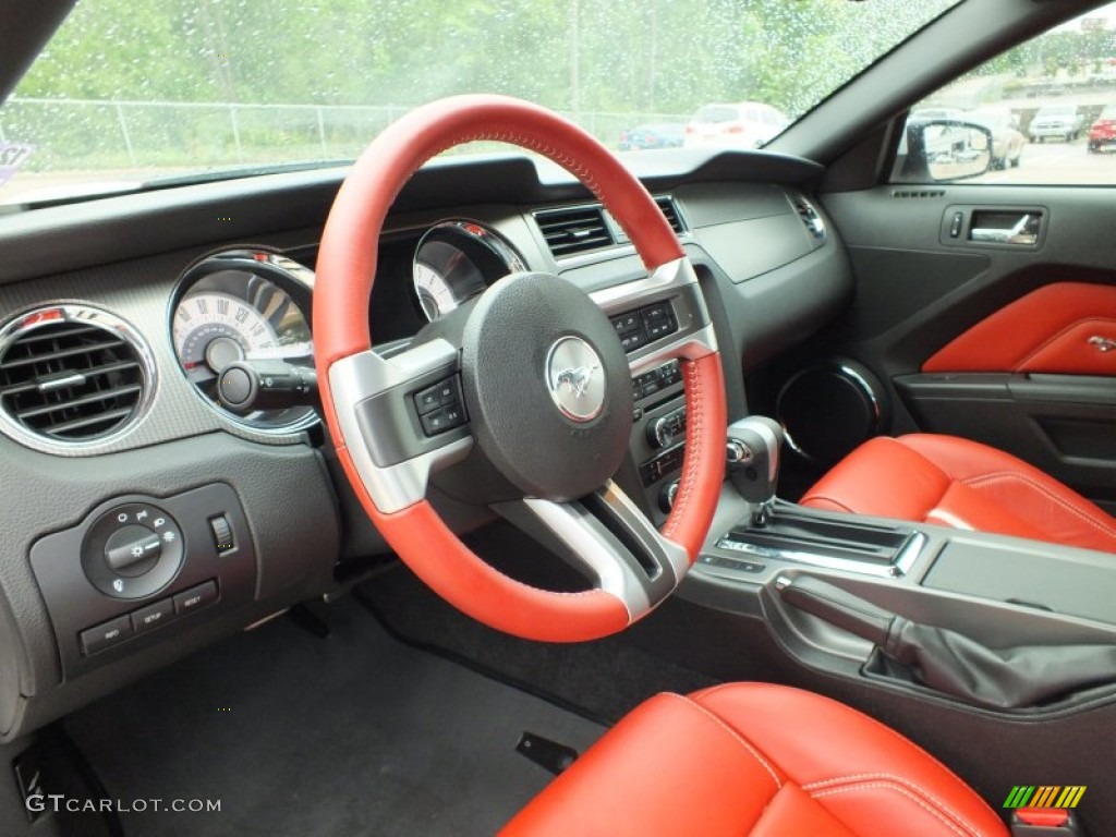 2011 Mustang GT Premium Coupe - Performance White / Brick Red/Cashmere photo #27