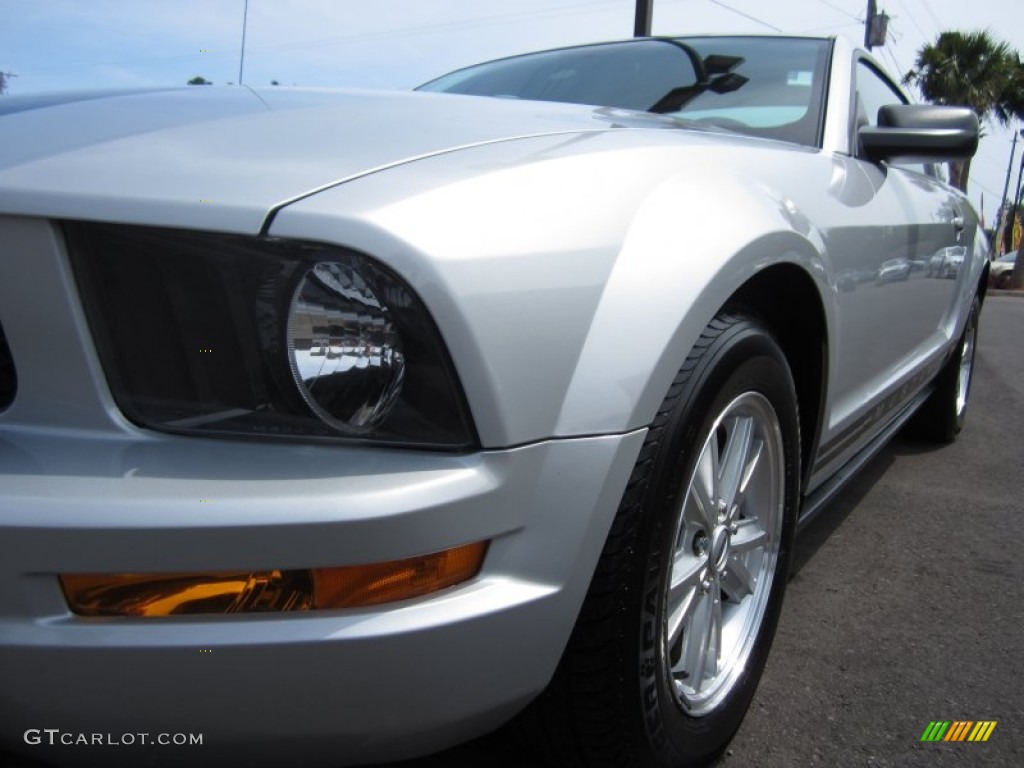 2007 Mustang V6 Deluxe Coupe - Satin Silver Metallic / Light Graphite photo #14