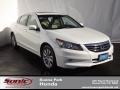 2012 White Diamond Pearl Honda Accord EX-L V6 Sedan  photo #1