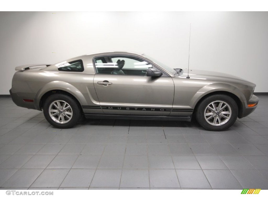 2005 Mustang V6 Premium Coupe - Mineral Grey Metallic / Dark Charcoal photo #7