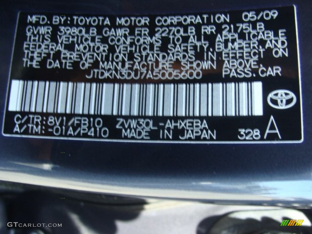 2010 Prius Color Code 8V1 for Winter Gray Metallic Photo #63921223