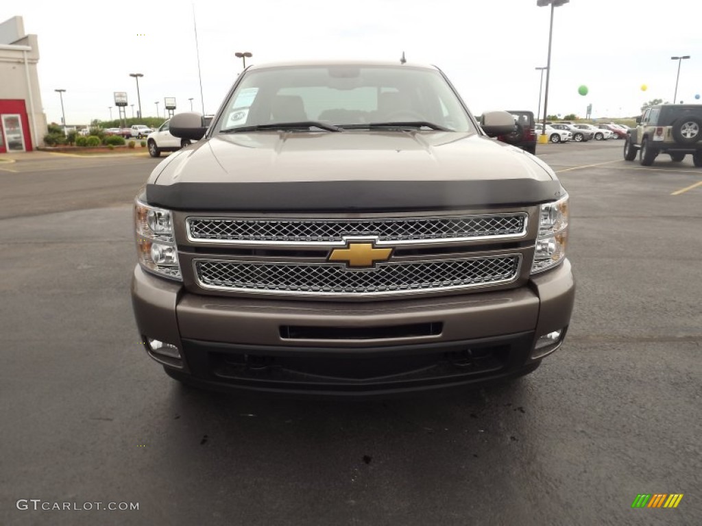 2012 Silverado 1500 LTZ Crew Cab 4x4 - Mocha Steel Metallic / Light Cashmere/Dark Cashmere photo #2