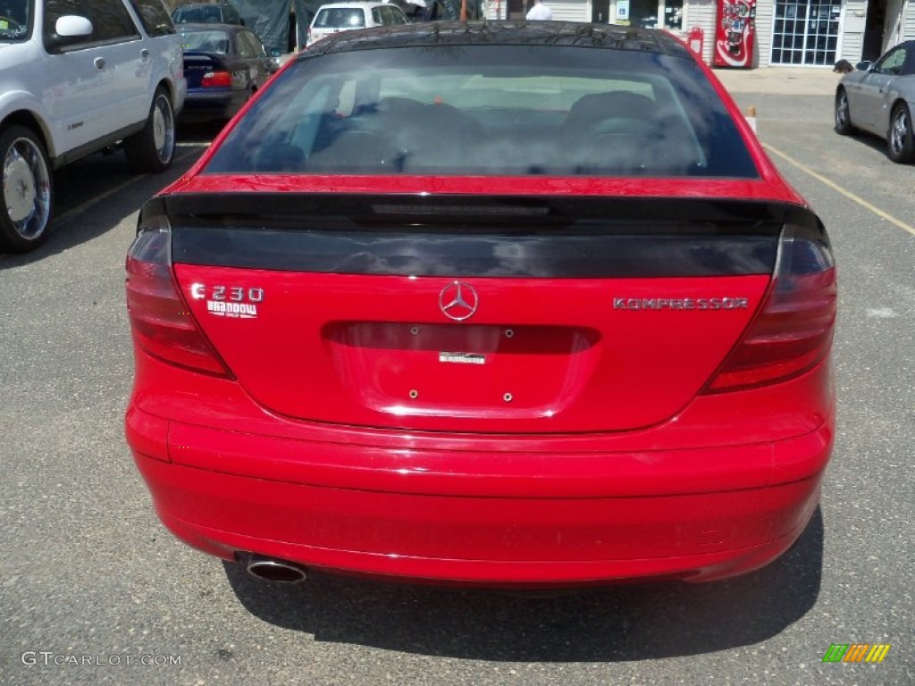 2002 C 230 Kompressor Coupe - Magma Red / Charcoal photo #6