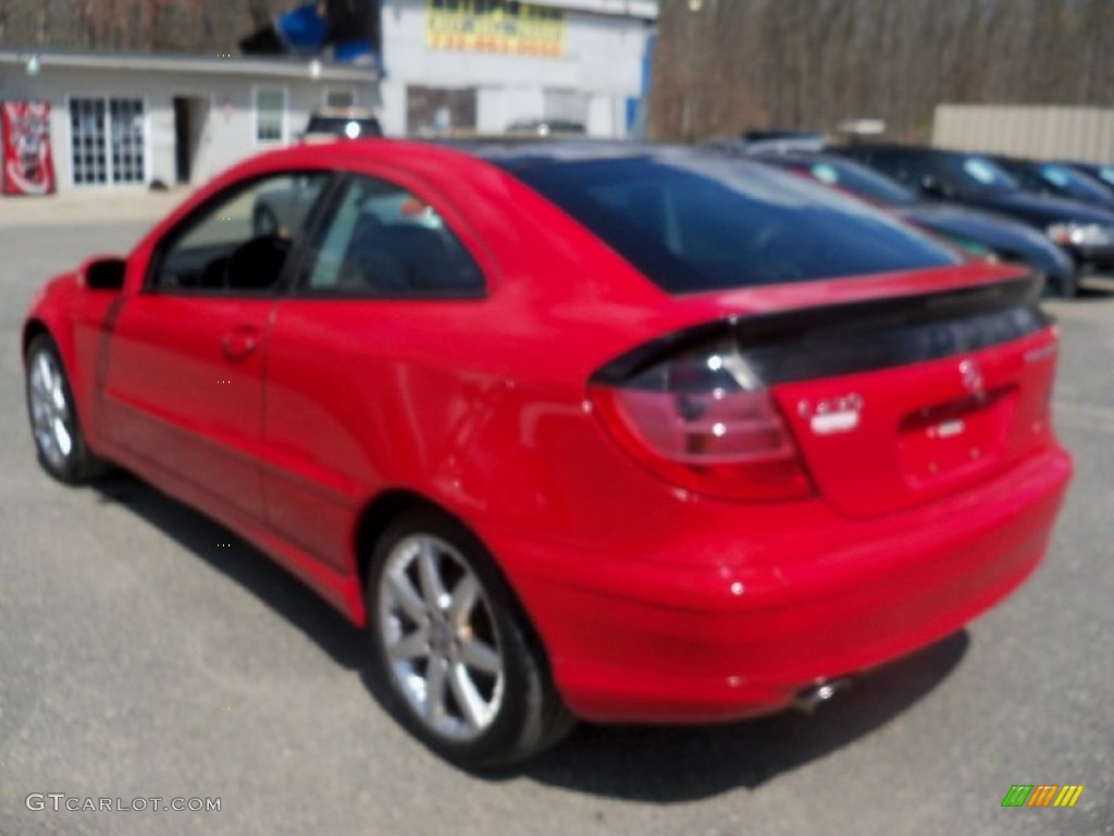 2002 C 230 Kompressor Coupe - Magma Red / Charcoal photo #7