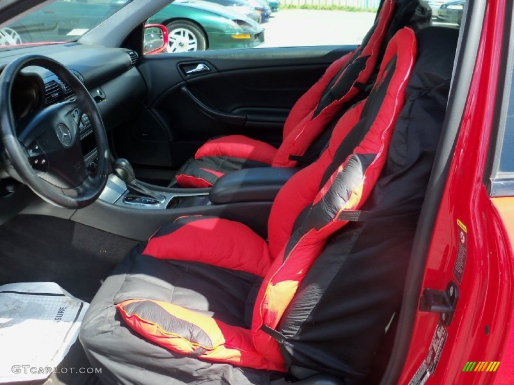 2002 C 230 Kompressor Coupe - Magma Red / Charcoal photo #9