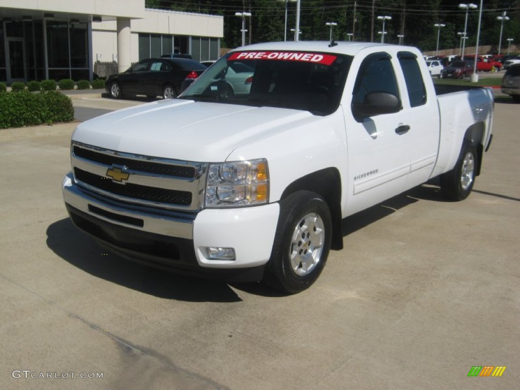 2011 Silverado 1500 LT Extended Cab - Summit White / Light Titanium/Ebony photo #1