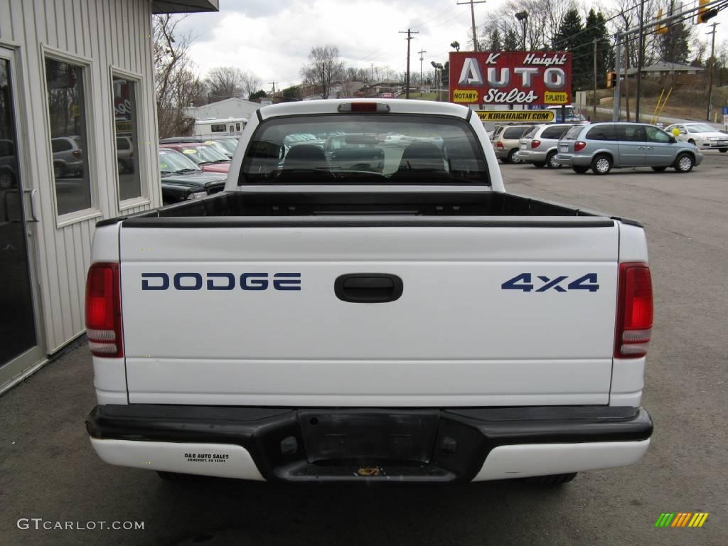 2000 Dakota Sport Extended Cab 4x4 - Bright White / Agate photo #4